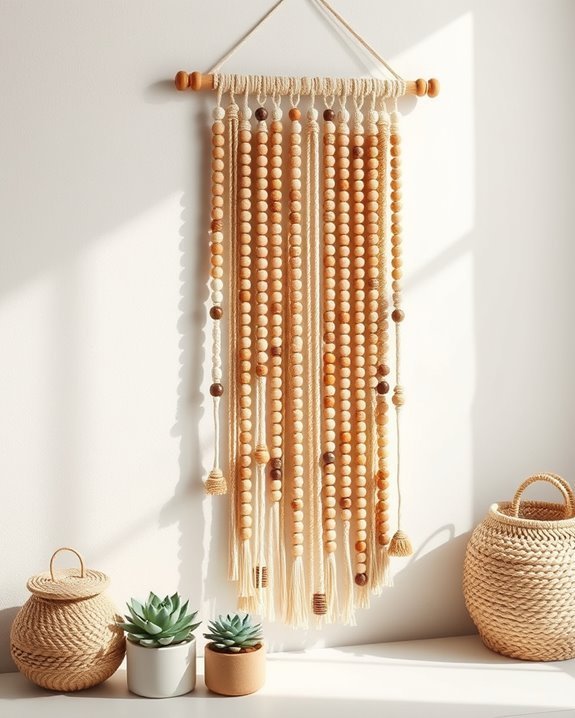 vibrant beaded wall decor