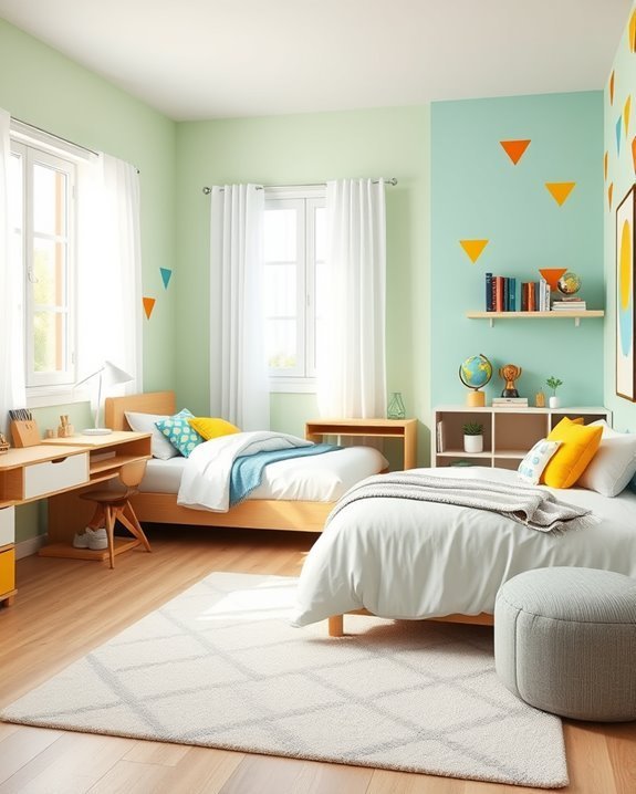 vibrant bedroom for children