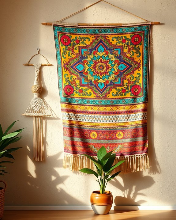 vibrant bohemian tapestry decor