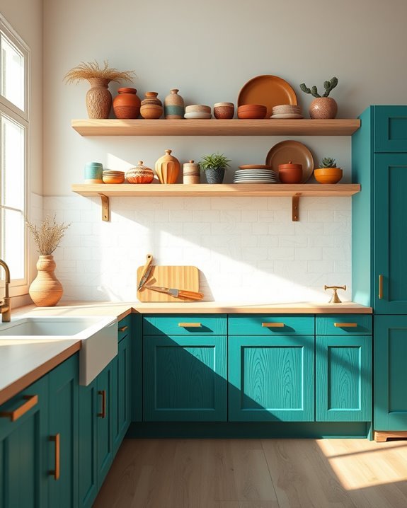 vibrant boho cabinet makeover