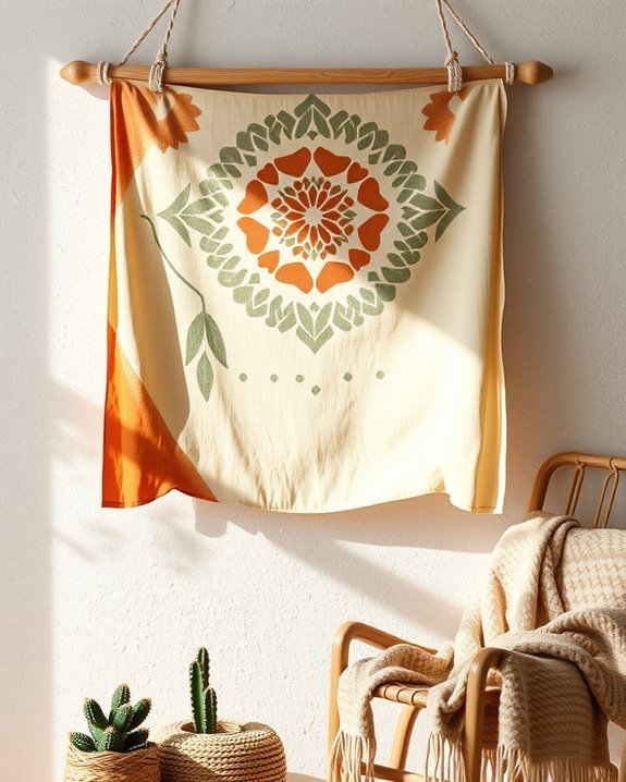 vibrant boho canvas banners