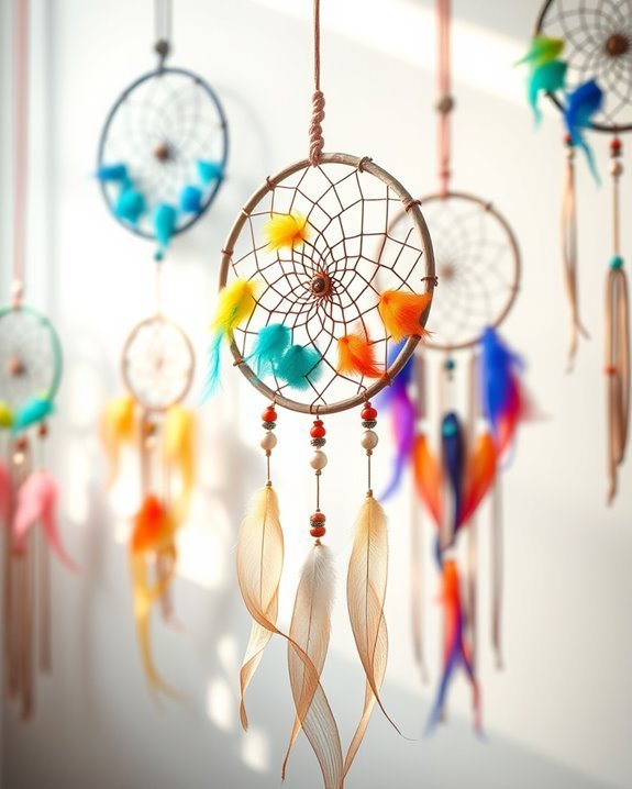 vibrant boho dreamcatcher decor