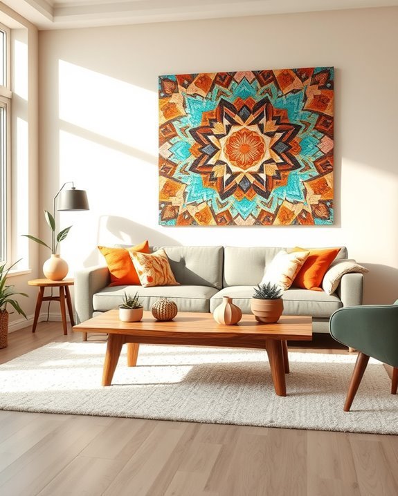 vibrant boho mosaic decor