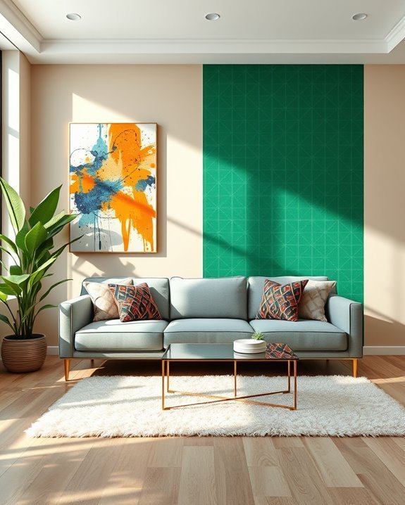 vibrant bold accent walls