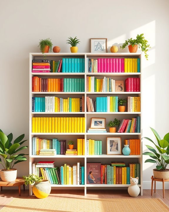 vibrant bookshelf styling ideas