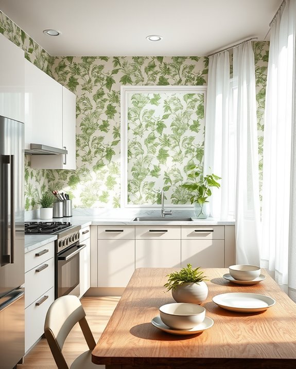 vibrant botanical kitchen transformation
