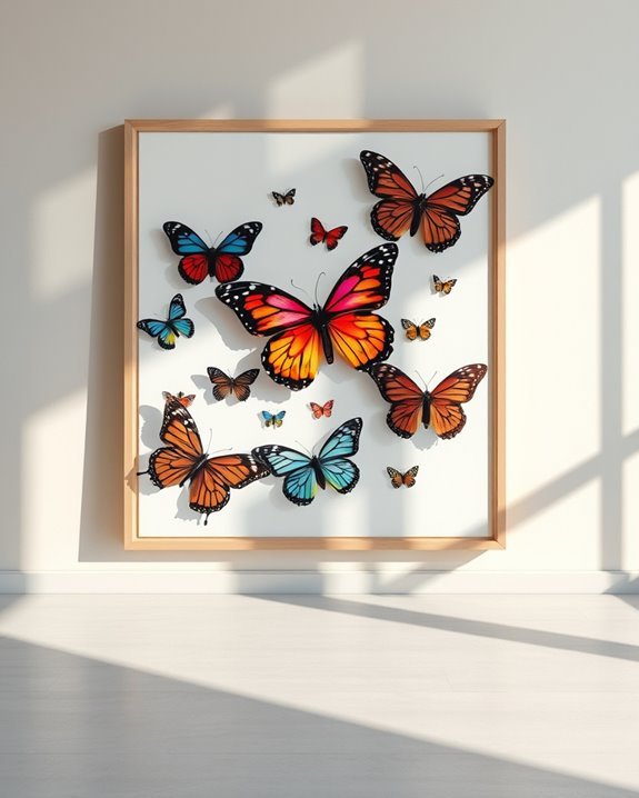 vibrant butterfly canvas art