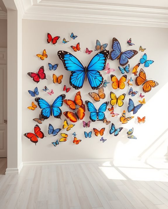 vibrant butterfly mural techniques