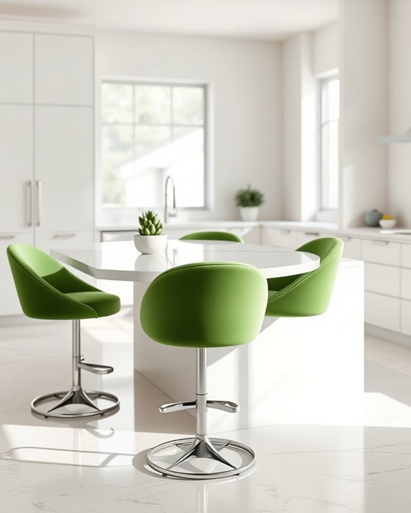 vibrant cactus green stools