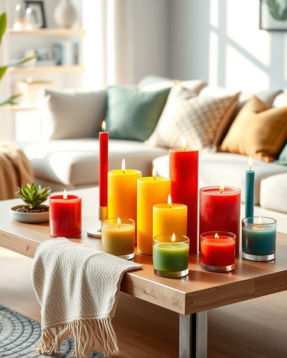 vibrant candle ambiance enhancement