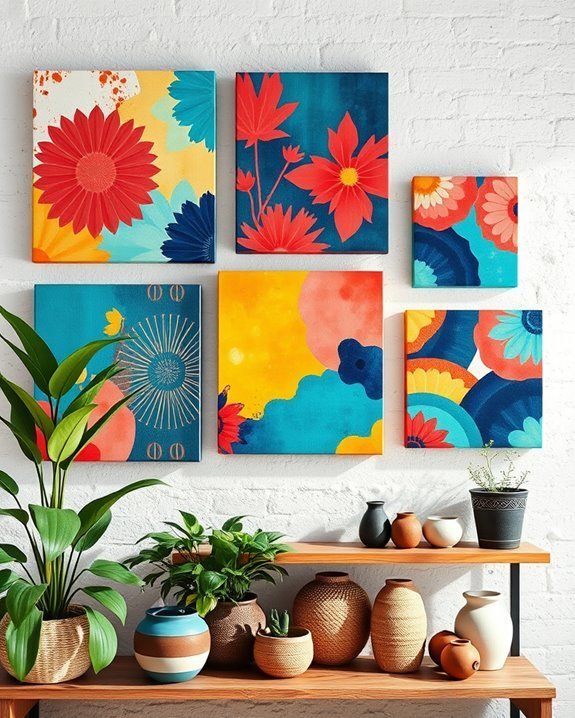 vibrant canvas art decor