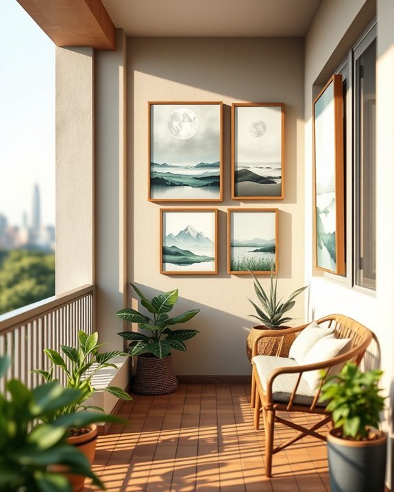 vibrant canvas balcony decor