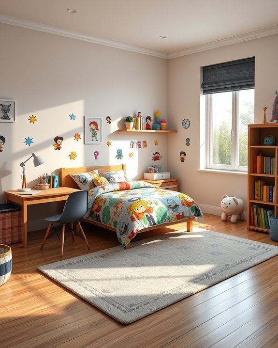 vibrant cartoon character decor