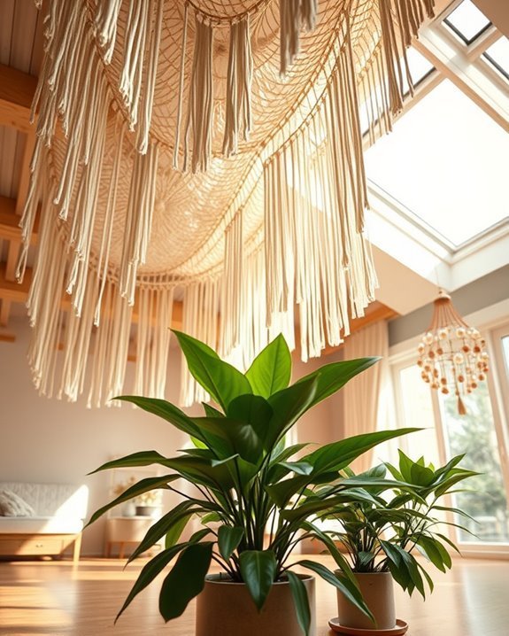vibrant ceiling mural decor