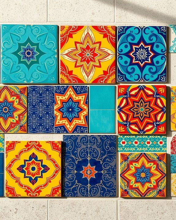 vibrant ceramic wall tiles