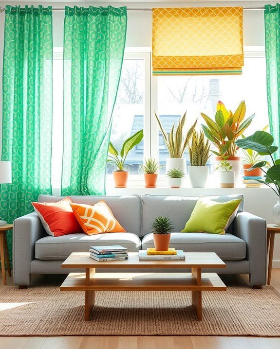 vibrant cheerful window treatments