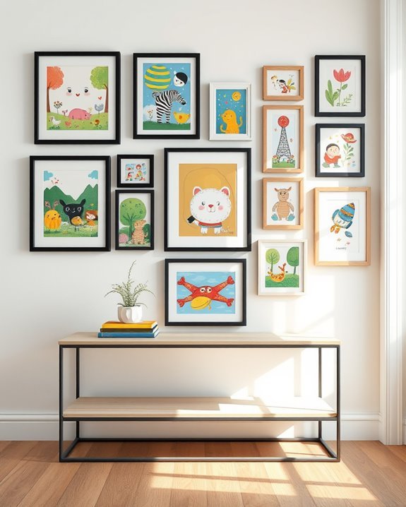 vibrant children s art displays