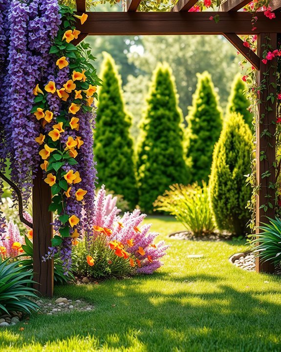 vibrant climbing plants beautify gardens
