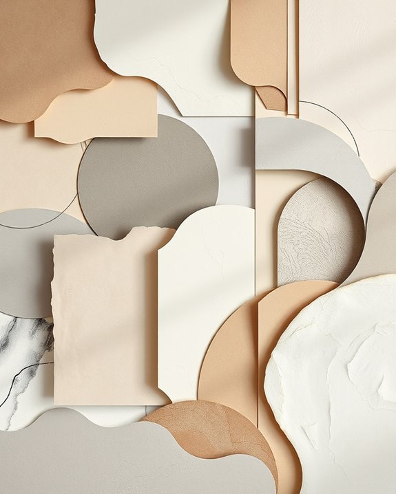 vibrant collage style abstracts