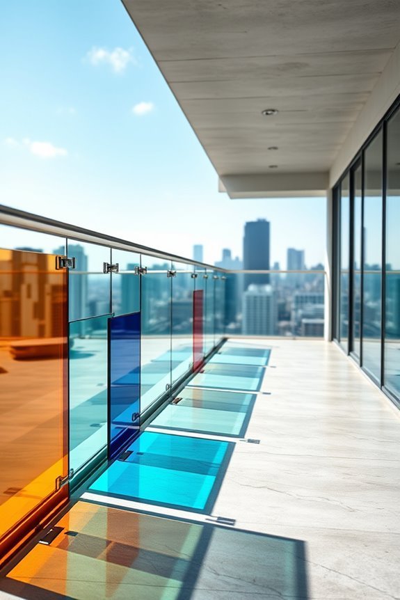 vibrant colored glass accents