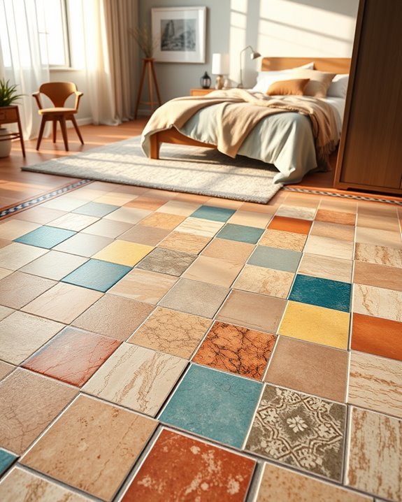 vibrant colorful border tiles