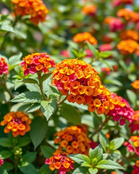 vibrant colorful garden blooms