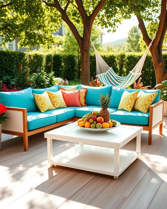 vibrant colorful outdoor furniture