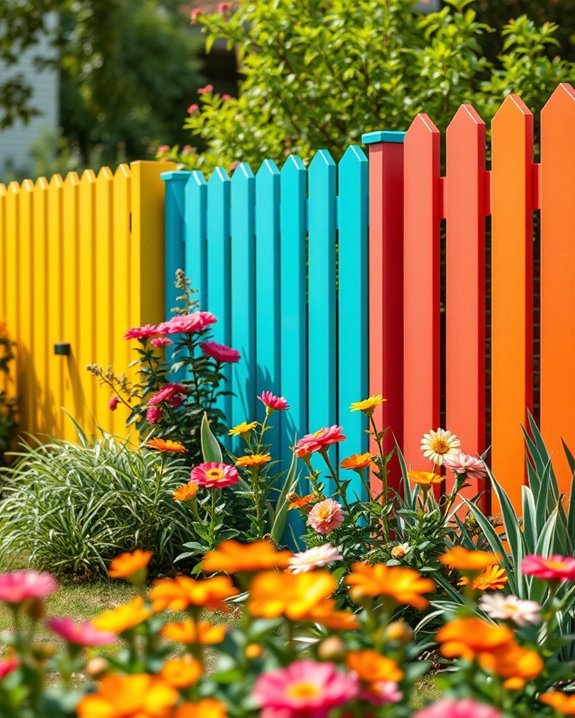 vibrant colorful vinyl fencing