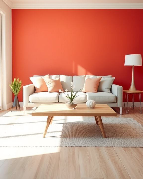 vibrant coral accent energy
