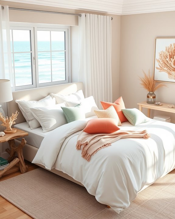 vibrant coral coastal decor