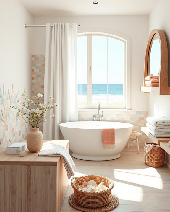 vibrant coral reef accents