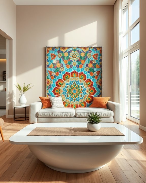 vibrant cultural mosaic decor