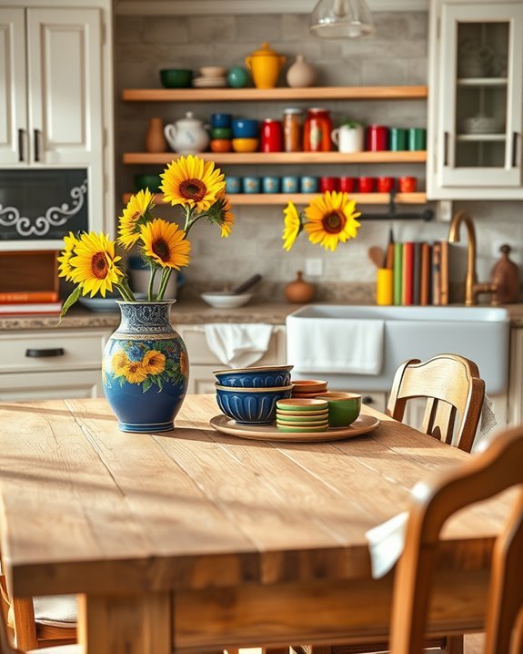 vibrant decor for kitchens