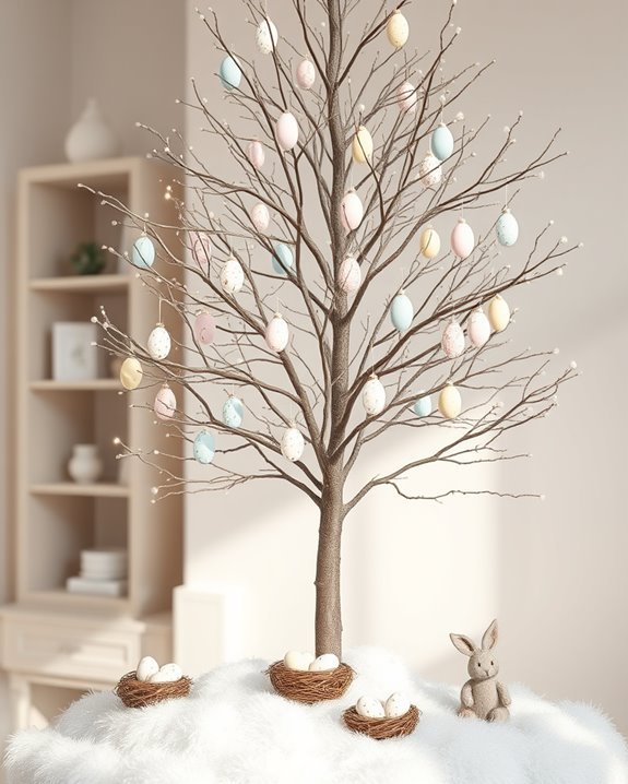 vibrant decorative easter tree
