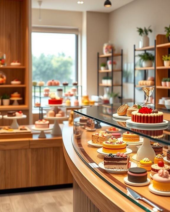 vibrant dessert display appeal