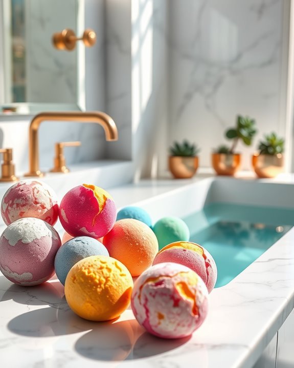vibrant diy bath bombs
