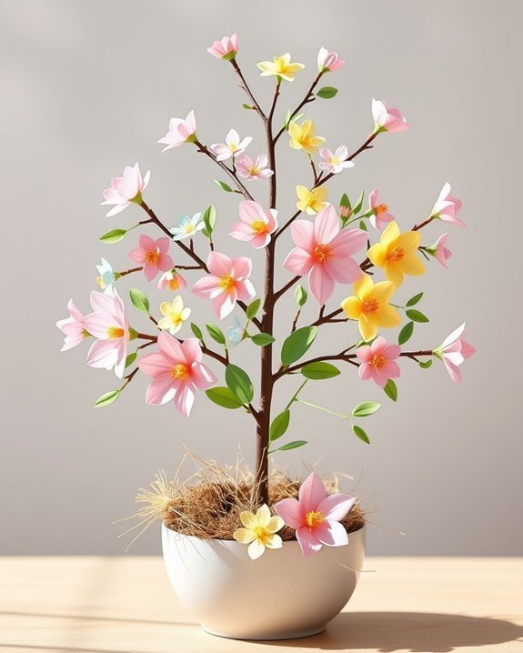 vibrant diy paper flowers