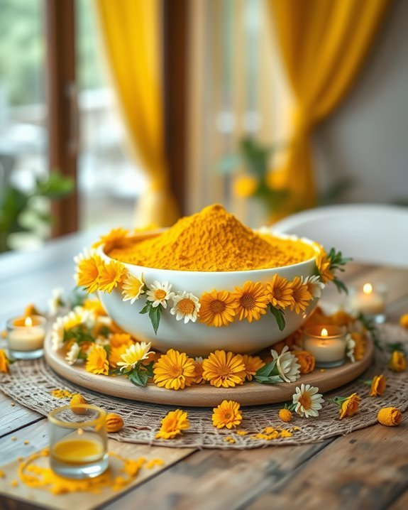 vibrant diy turmeric centerpieces
