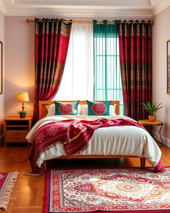 vibrant drapes for bedrooms