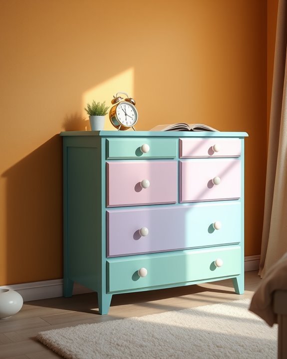 vibrant dresser drawer organization