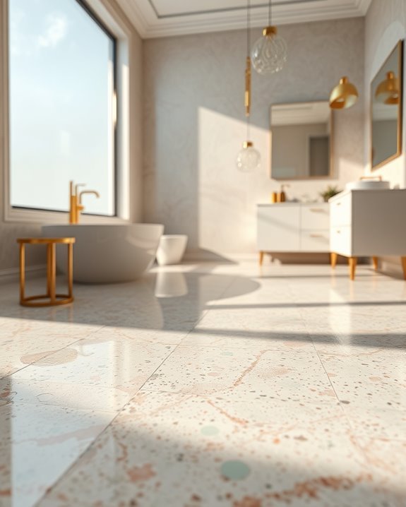 vibrant durable terrazzo flooring
