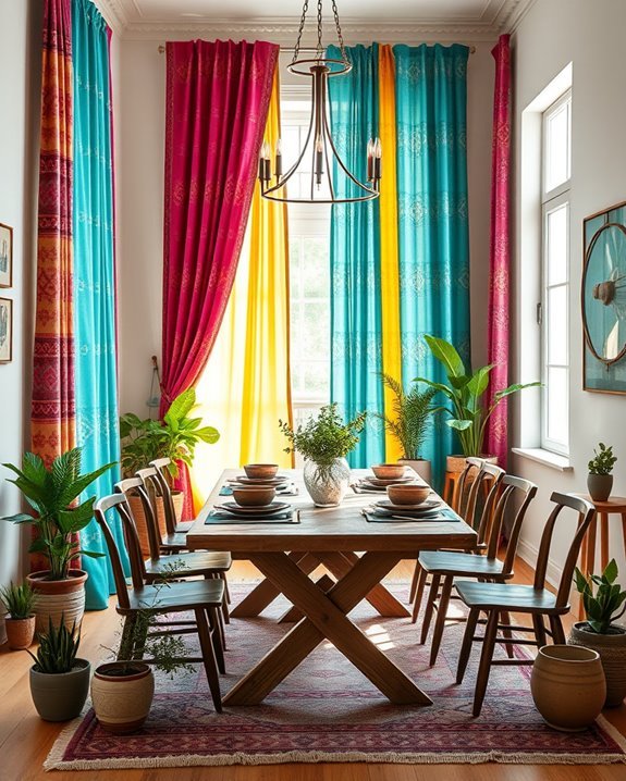 vibrant eclectic curtain styles