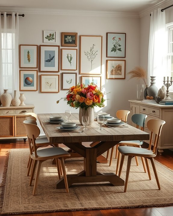 vibrant eclectic dining decor