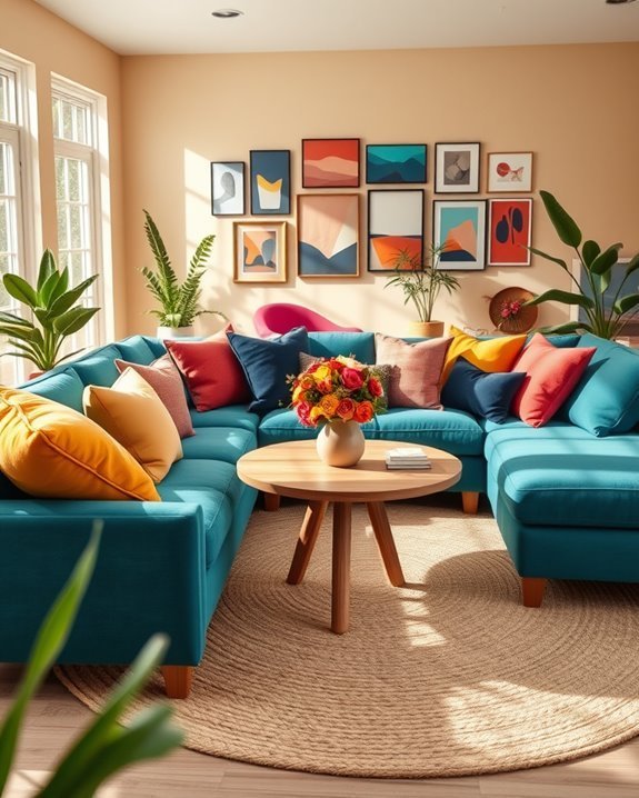 vibrant eclectic furniture arrangements