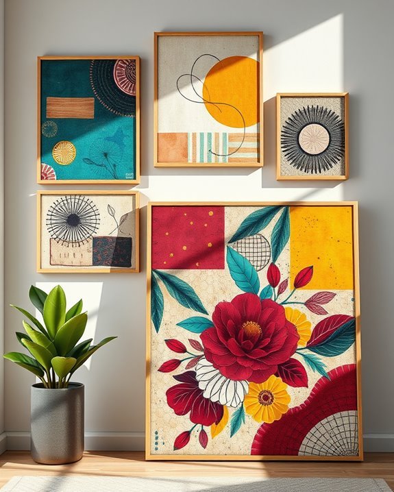 vibrant eclectic wall decor
