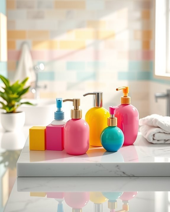 vibrant eco friendly soap dispensers