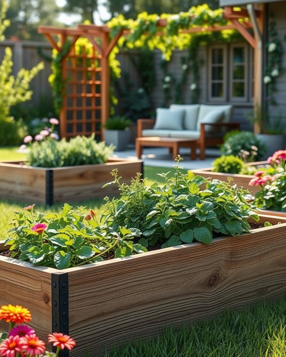 vibrant elevated gardening oasis
