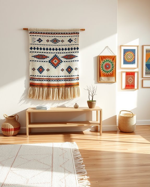 vibrant ethnic textile art