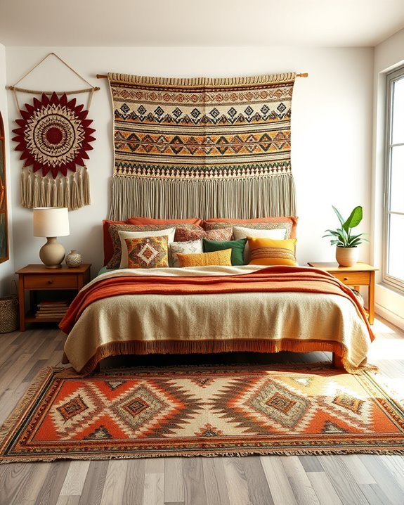 vibrant ethnic textiles integration