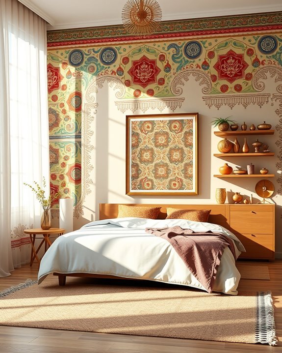 vibrant ethnic wall art